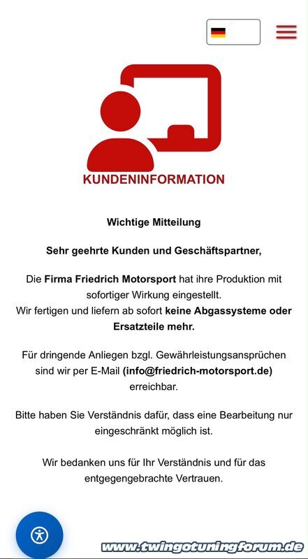 Friedrich Motorsport stellt den Betrieb ein